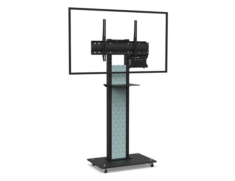 Axeos OBOX Single Screen Stand On Castors For 40" to 60" Screen Floor Stand Axeos