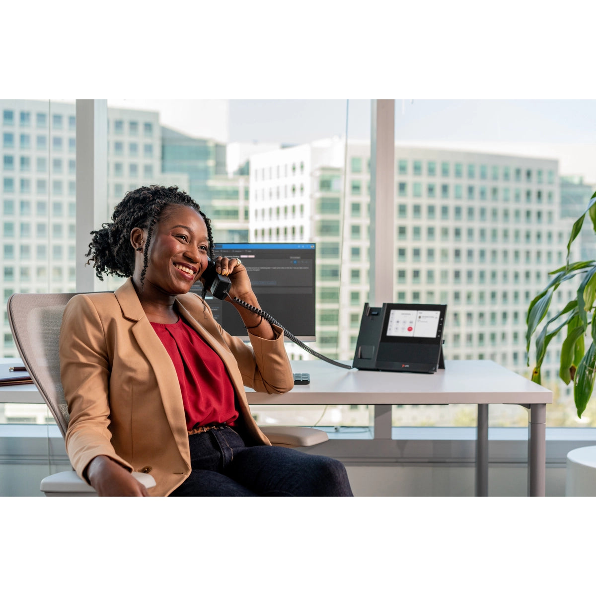 Poly CCX 600 Business Media Phone for Microsoft Teams and PoE-enabled | 82Z84AA Audio Conferencing System Poly