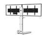 Axeos Osyx Dual Screen Stand On Castors For 40" to 55" Screen Floor Stand Axeos