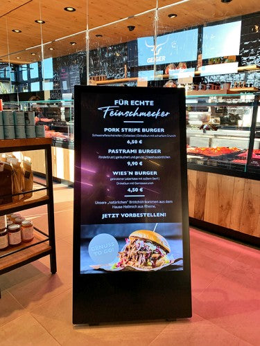 Moove 43" Portable Outdoor Digital Android Battery A-Boards Freestanding Digital Signage Display ScreenMoove