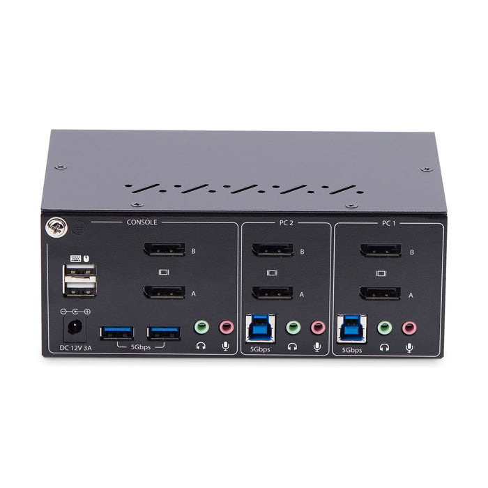 StarTech 2-Port Dual-Monitor DisplayPort KVM Switch, 4K 60Hz | P2DD46A2-KVM-SWITCH