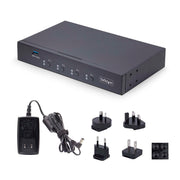 StarTech 4-Port KM Switch with Mouse Switching, USB Switch for Keyboard/Mouse | P4A20132-KM-SWITCH Switches Startech