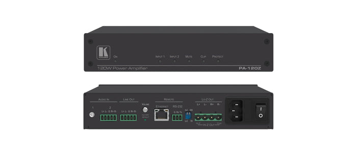 Kramer Electronics PA-120Z 120W Power Amplifier | 1 x 120W @ 70V/100V Audio Amplifier Kramer