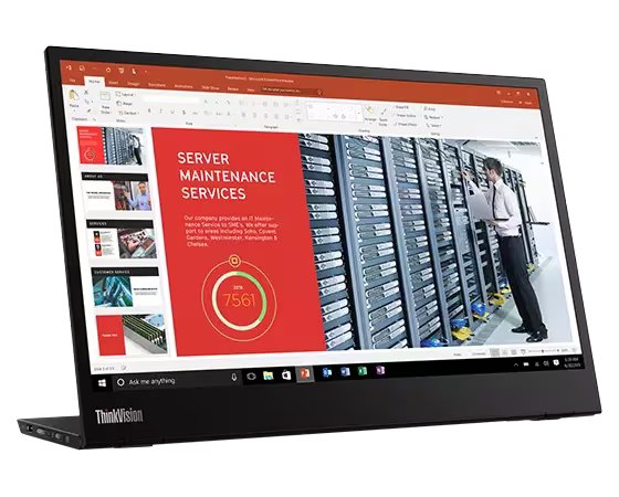 Lenovo 61DDUAT6UK ThinkVision M14 14" 60Hz Full HD USB-C Mobile Monitor Desktop Monitor Lenovo