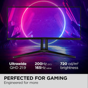 ViewSonic 34" UWQHD 200Hz Ultra Wide Curved Gaming Monitor | XG341C-2K Gaming Monitor ViewSonic