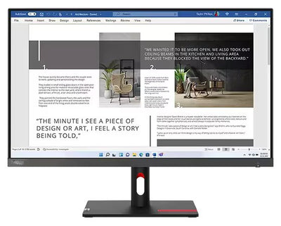 Lenovo S27i-30 ThinkVision 27" 100Hz Full HD IPS Desktop Monitor | 63DFKAT4UK Desktop Monitor Lenovo
