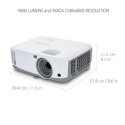 ViewSonic PG707W Networkable Projector - 4000 Lumens WXGA Projector ViewSonic