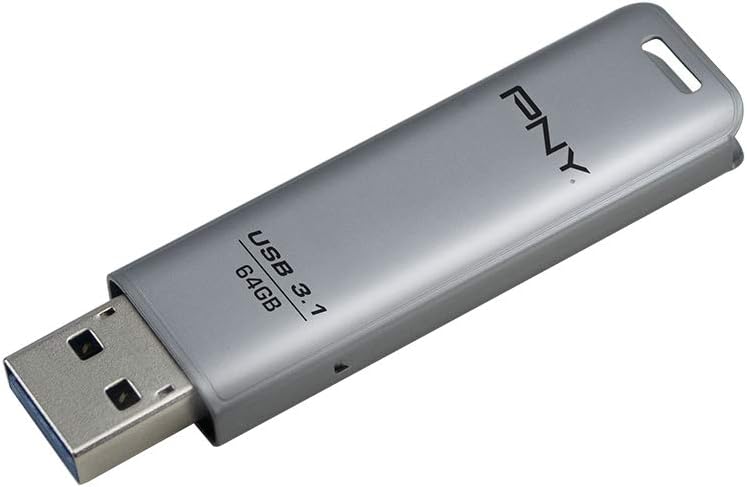 PNY 64 GB 3.2 Gen 1 USB Flash Drive Stainless Steel | FD64GESTEEL31G-EF