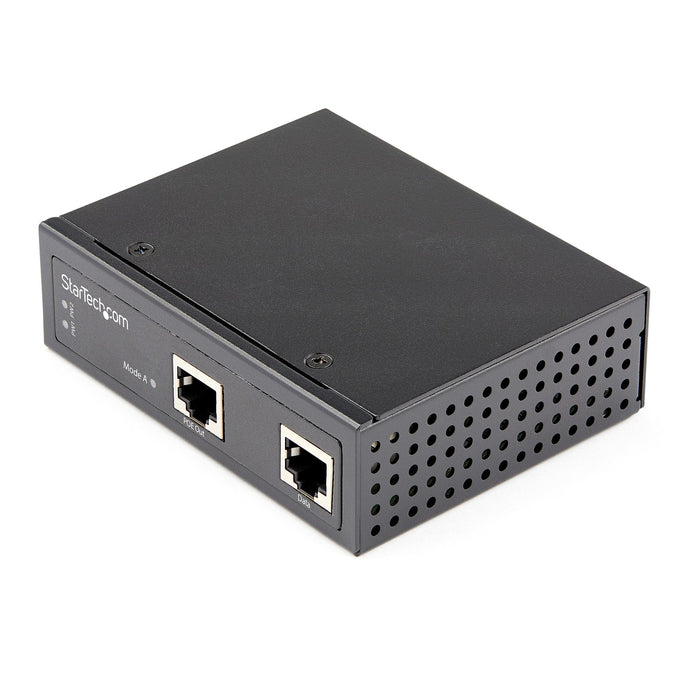 StarTech Industrial Gigabit Ethernet PoE Injector - 30W 802.3at PoE+ Midspan 48V-56VDC DIN Rail Power Over Ethernet Injector Adapter | POEINJ30W Adapter / Converter Startech