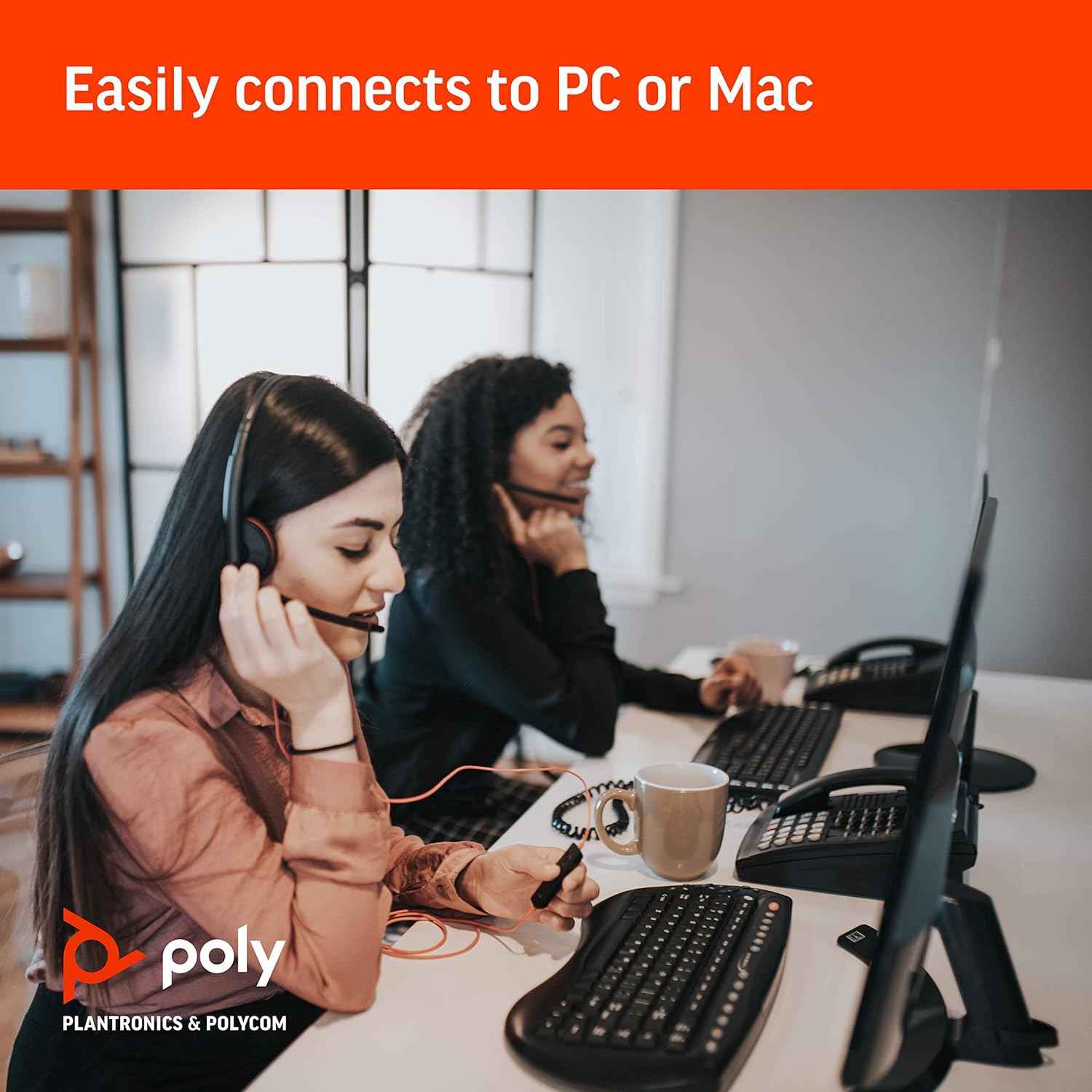 Poly Blackwire 3210 Wired Black Headset Headset Poly