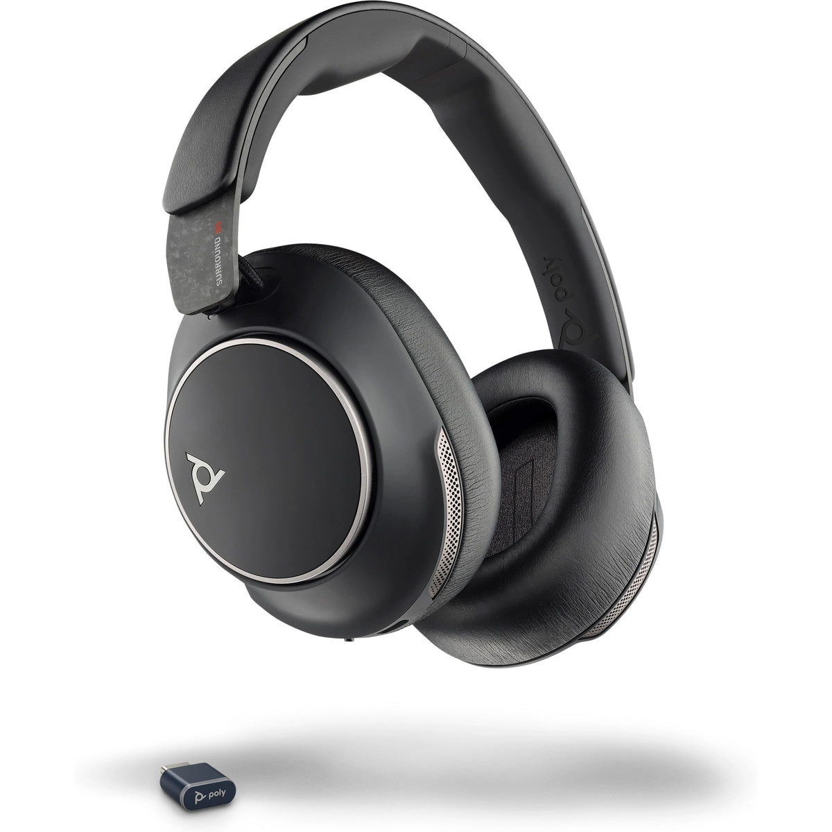 Poly Voyager Surround 80 UC Wireless Over-the-ear Stereo Headset Black | 8G7T9AA Headset Poly