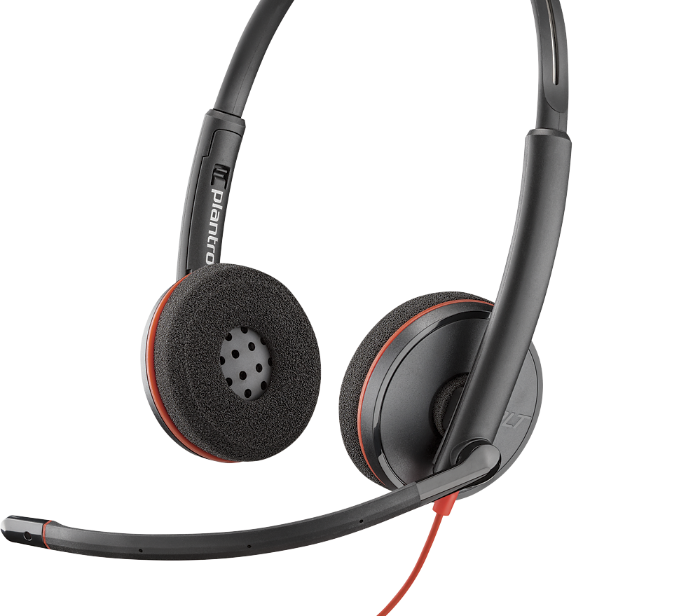 Poly Blackwire 3220 Wired Black Headset Headset Poly