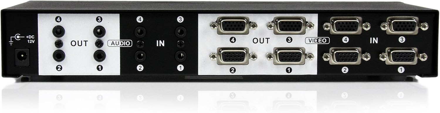 Startech 4x4 VGA Matrix Video Switch Splitter with Audio | ST424MX Splitter Startech