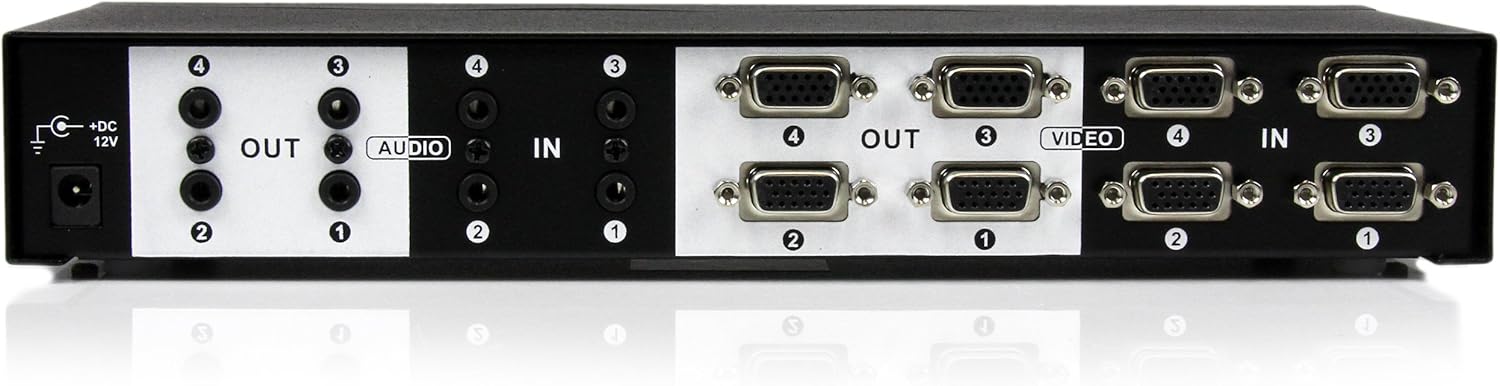 Startech 4x4 VGA Matrix Video Switch Splitter with Audio | ST424MX