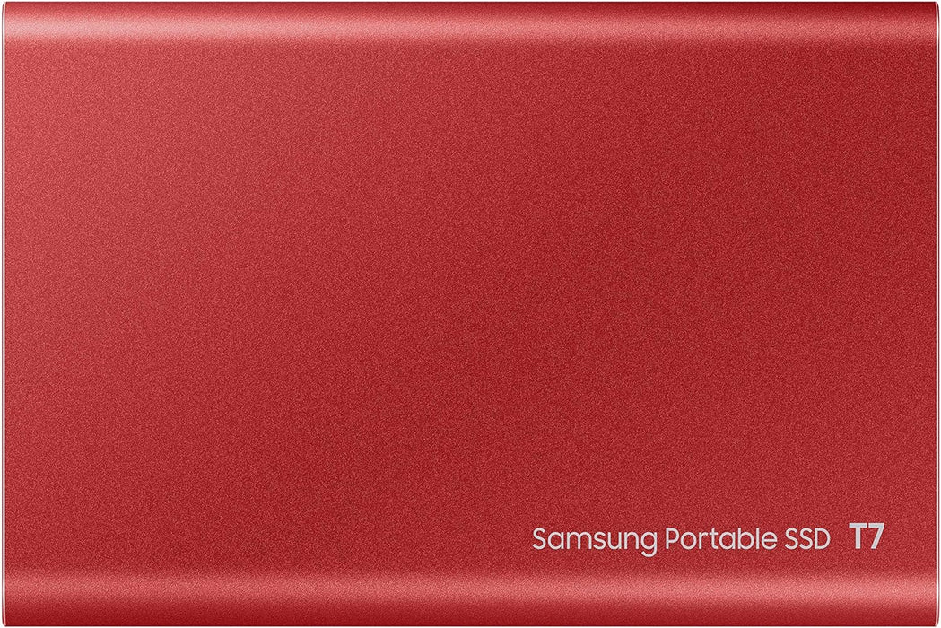 Samsung T7 500 GB USB-C Hardware Encrytion Red Portable SSD | MU-PC500R/WW