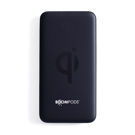 Boompods 10,000mAh Qi Certified Wireless Charging Powerbank | PBQBLK Boompods Power Bank Boompods