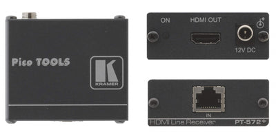 Kramer Electronics PT-572+ HDMI HDCP 2.2 Compact Receiver over PoC Long–Reach DGKat Kramer AV Extender Kramer
