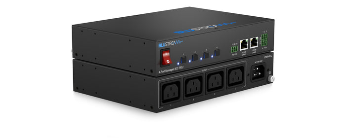 BluStream 4 Port Managed IEC PDU | PWR4IEC Power Distribution Unit BluStream
