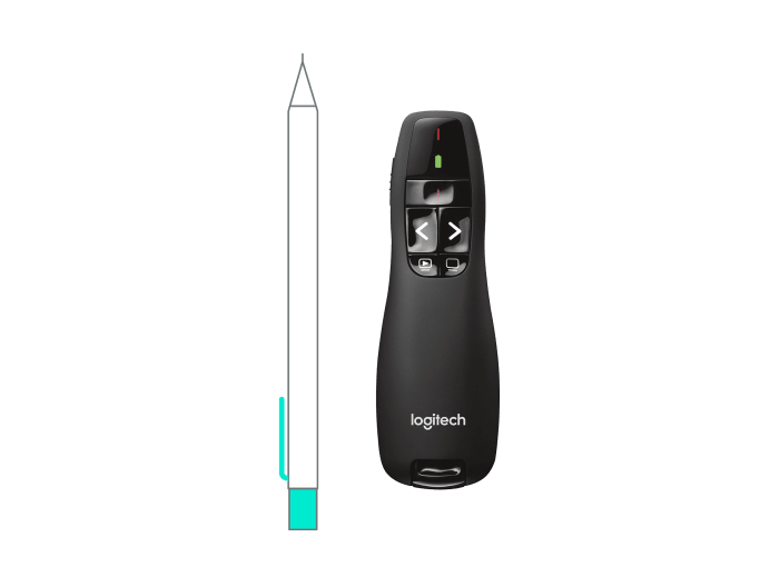 Logitech R400 Wireless Presenter RF Black - 910-001354 Wireless Presenter Logitech