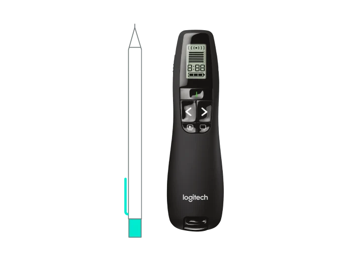 Logitech R800 Professional Presenter With LCD display For Time Tracking - 910-001350 Wireless Presenter Logitech