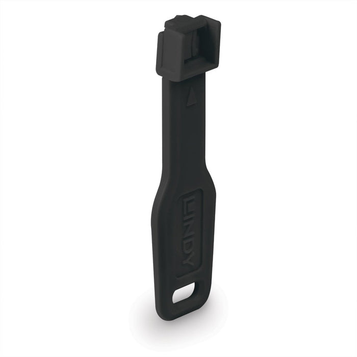 Lindy RJ45 Port Blocker, 10pcs + 1 Key, Black | 47891 Port Blocker Lindy
