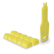 Lindy RJ45 Port Blocker, 10pcs + 1 Key, Yellow | 47900 Port Blocker Lindy