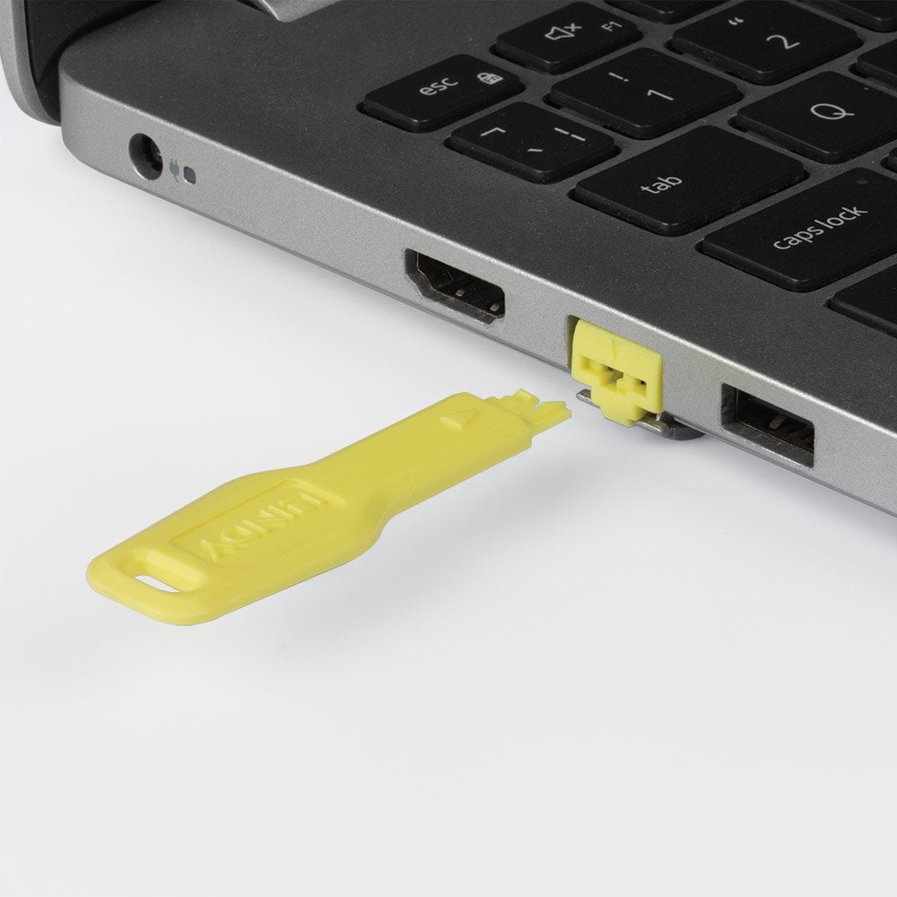 Lindy RJ45 Port Blocker Key, Yellow | 47899 Port Blocker Lindy