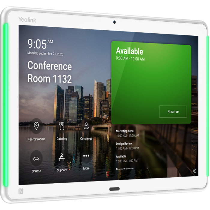 Yealink ROOMPANELW+ 10.1" Room Booking Panel Plus For Microsoft Teams or Zoom Touch Control Panel Yealink