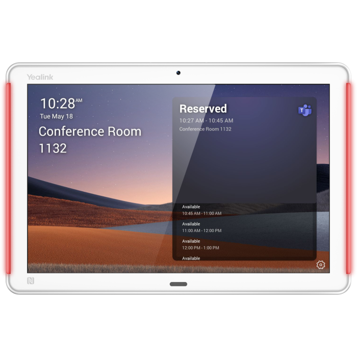 Yealink ROOMPANELW+ 10.1" Room Booking Panel Plus For Microsoft Teams or Zoom Touch Control Panel Yealink
