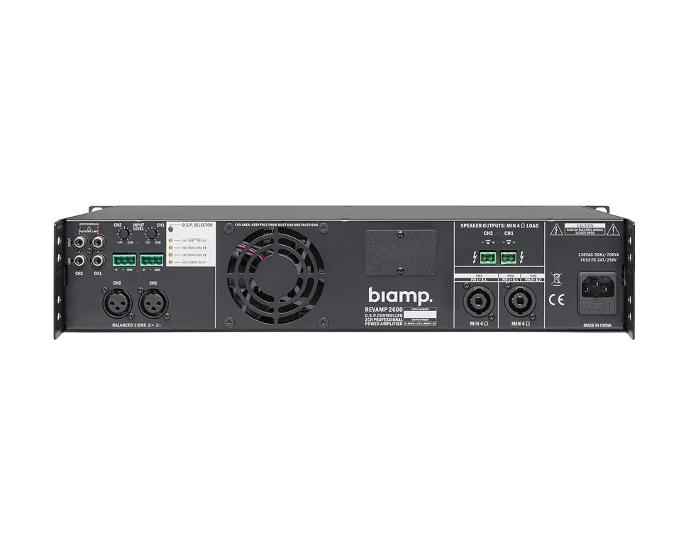 BIAMP CN-REVAMP2600 2x600 watts @ 4 ohms 2-Channel Power Amplifier Audio Amplifier BIAMP