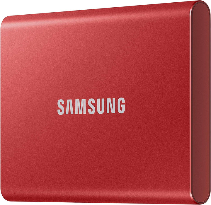 Samsung T7 500 GB USB-C Hardware Encrytion Red Portable SSD | MU-PC500R/WW