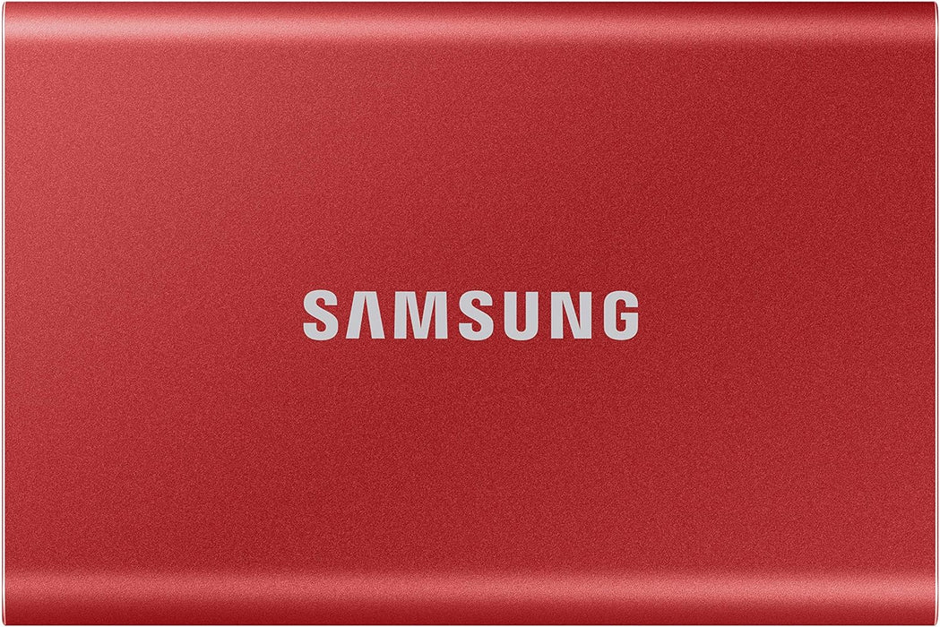 Samsung T7 500 GB USB-C Hardware Encrytion Red Portable SSD | MU-PC500R/WW