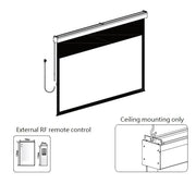 Sapphire 226" 16:9 (507 x 285cm) Electric Projector Screen | SEWS500BWSF-A Projector Accessories Sapphire