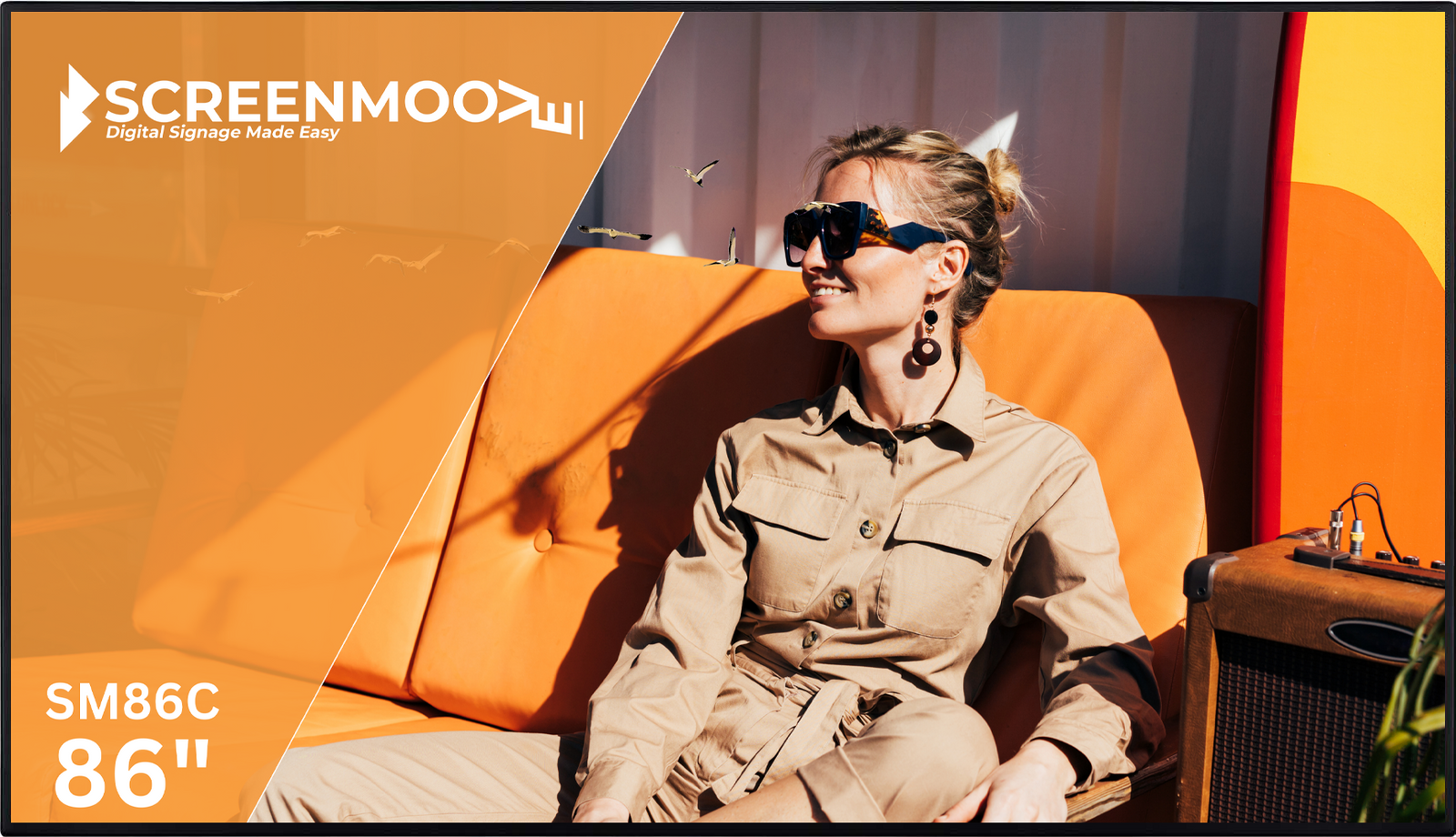 Moove 86" Large Format Commercial Display | 4K UHD - Android OS Digital Signage Display ScreenMoove