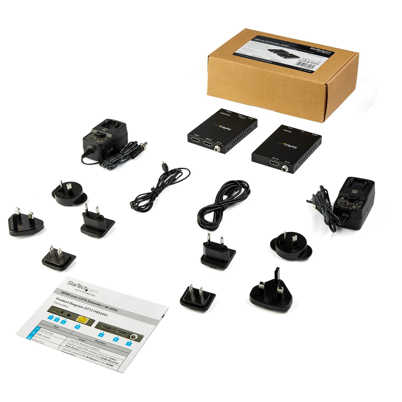 StarTech ST121HD20V HDMI over CAT6 Extender Kit - 4K 60Hz AV Extender Startech