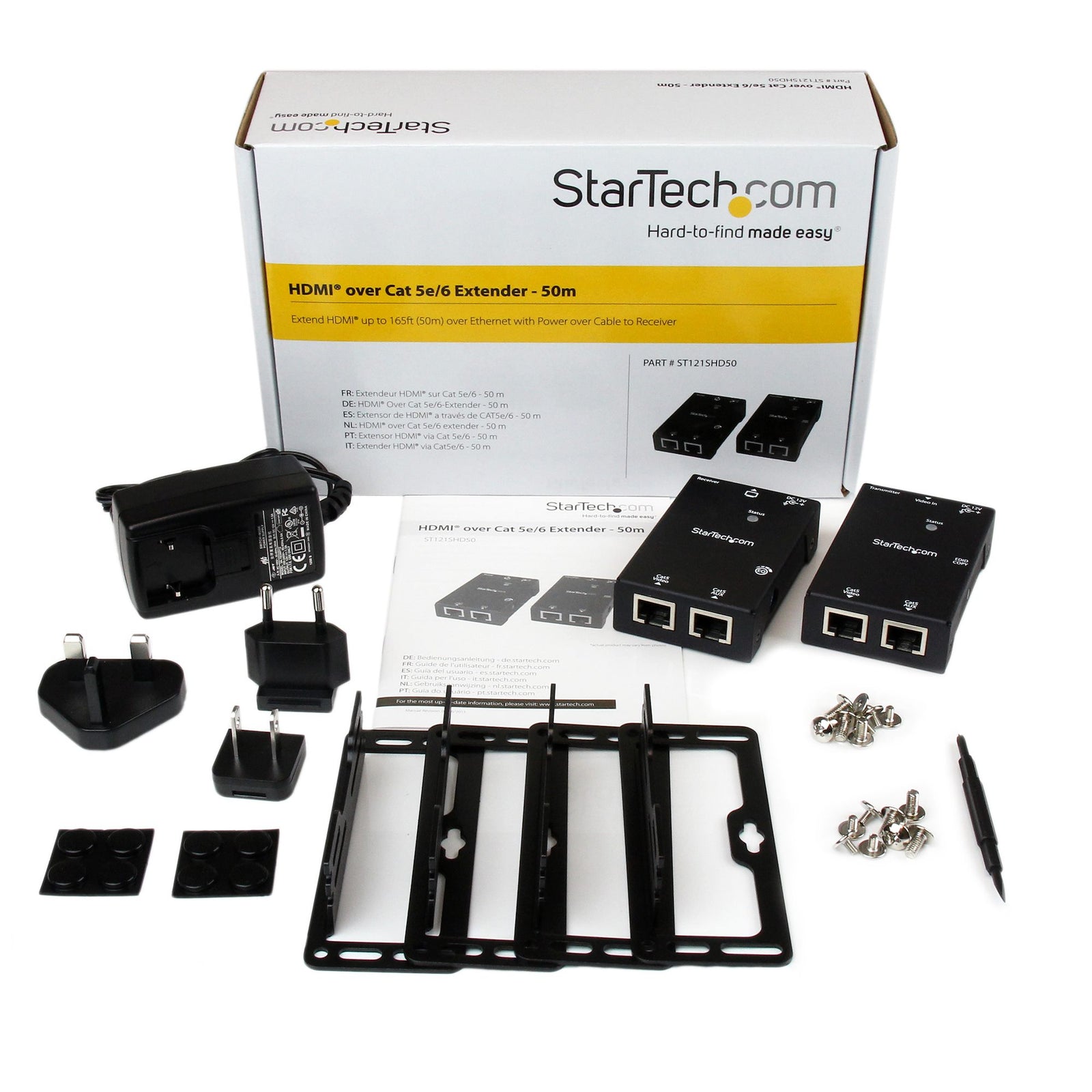 StarTech HDMI Over CAT5e/CAT6 Extender with Power Over Cable | ST121SHD50 AV Extender Startech