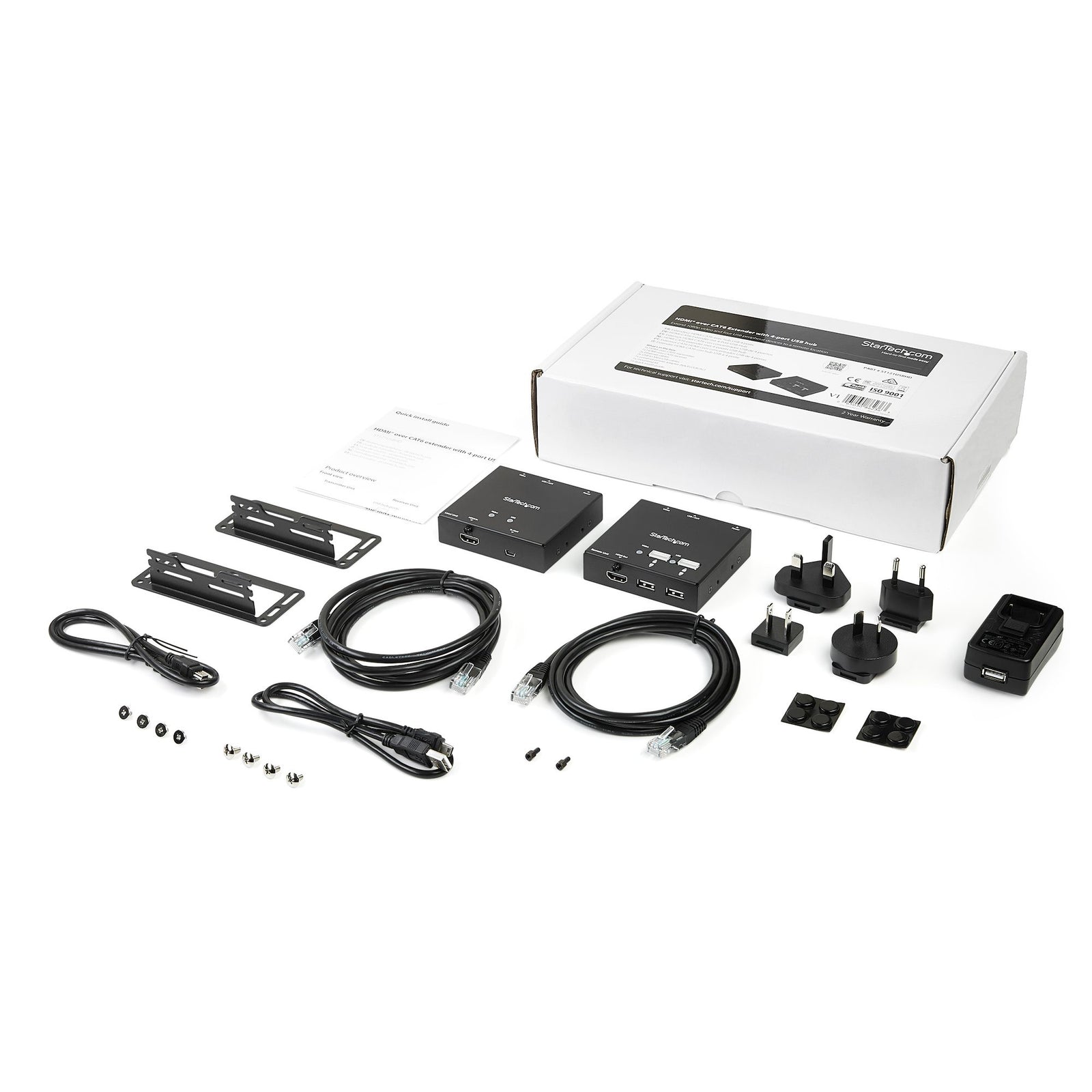 StarTech ST121USBHD HDMI over CAT6 Extender with 4-port USB Hub - 165 ft (50m), 1080p AV Extender Startech