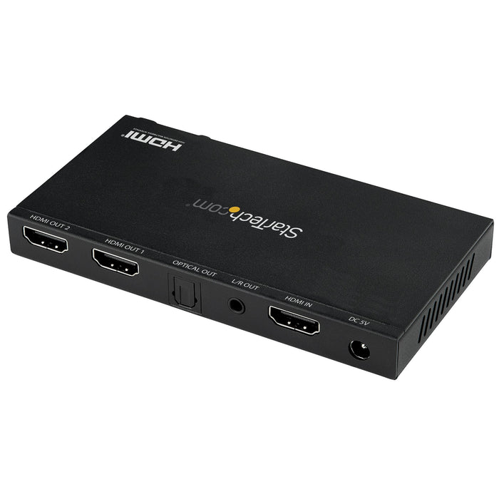 StarTech ST122HD20S 2-Port HDMI Splitter (1x2) - 4K 60Hz UHD HDMI 2.0 Audio Video Splitter