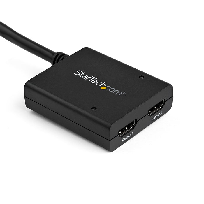 StarTech ST122HD4KU 4K HDMI 2-Port Video Splitter – 1x2 HDMI Splitter – Powered by USB or Power Adapter – 4K 30Hz