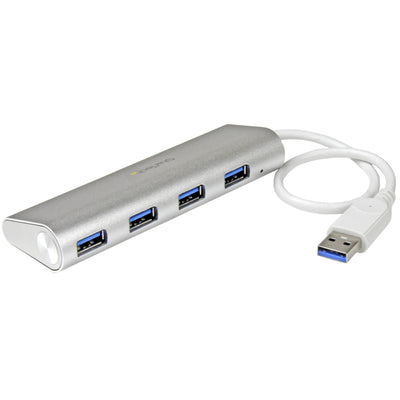 StarTech ST43004UA 4-Port Portable USB 3.0 Hub with Built-in Cable - 5Gbps Startech USB Hubs Startech