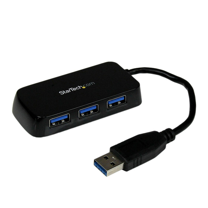 StarTech ST4300MINU3B Portable 4 Port SuperSpeed Mini USB 3.0 Hub - 5Gbps - Black