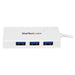 StarTech ST4300MINU3W Portable 4 Port SuperSpeed Mini USB 3.0 Hub - 5Gbps - White