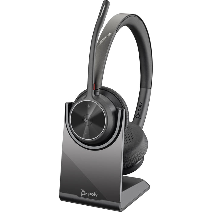 Poly Voyager 4300 UC 4320-M Wired/Wireless Over-the-head Stereo Headset Black | 77Z32AA Headset Poly