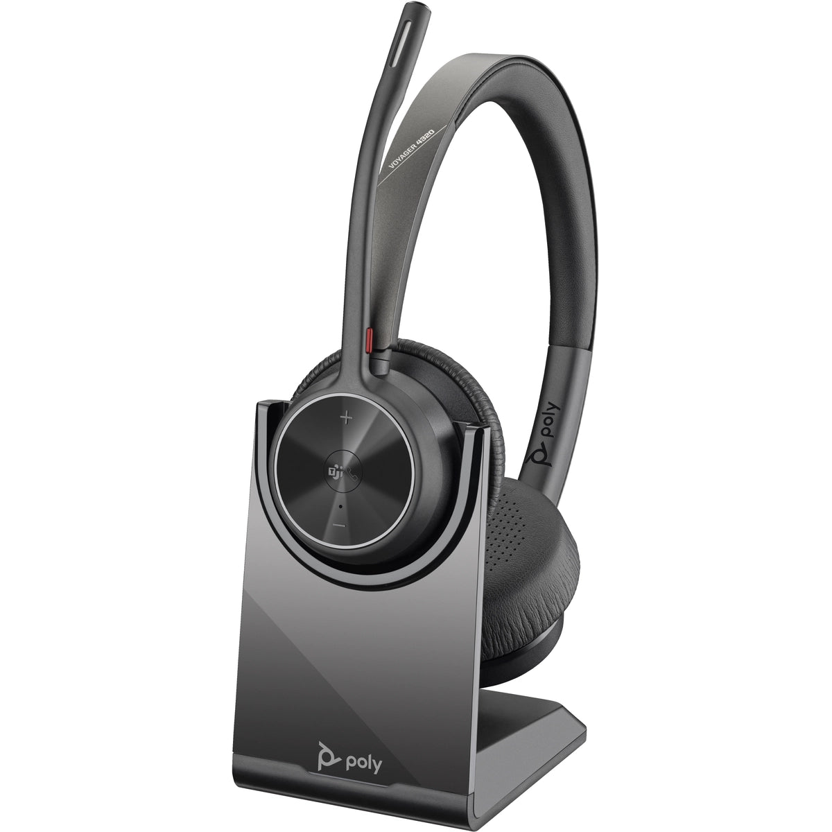 Poly Voyager 4300 UC 4320-M Wired/Wireless On-ear Stereo Black Headset | 77Z00AA Headset Poly
