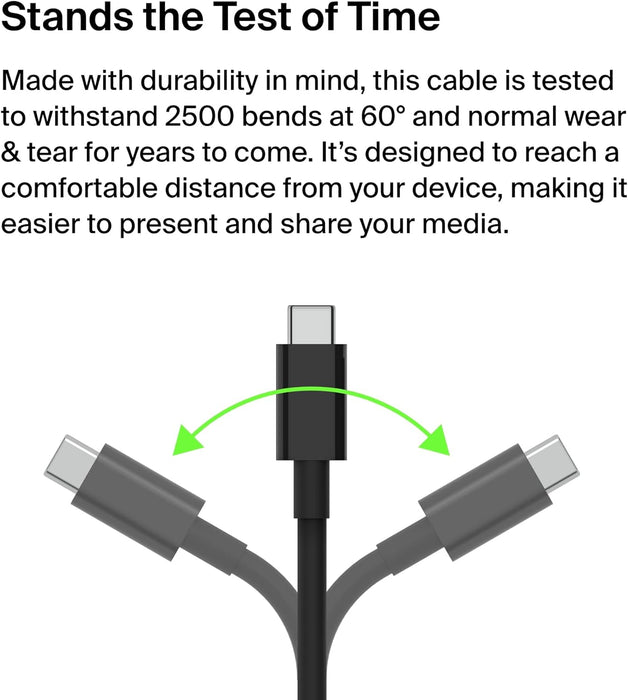 Belkin USB C to HDMI 2.1 Cable (8K 60Hz) | AVC012BT2MBK