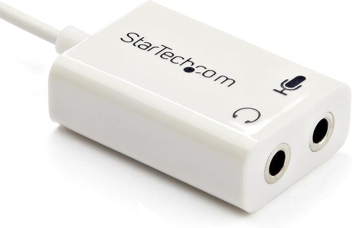 Startech White Headset Adapter for Headsets With Separate Headphone / Microphone Plugs | MUYHSMFFADW Splitter Startech
