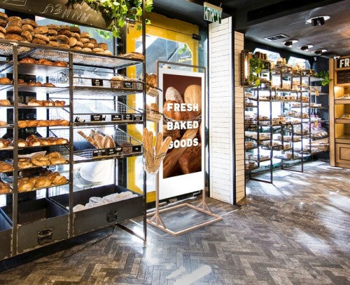 55 inch Double-sided Freestanding Digital Posters Freestanding Digital Signage Display ScreenMoove