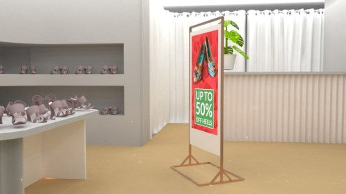 55 inch Double-sided Freestanding Digital Posters Freestanding Digital Signage Display ScreenMoove