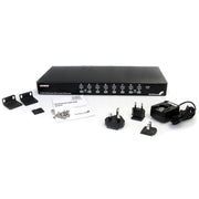 StarTech 16 Port 1U Rackmount USB PS/2 KVM Switch with OSD | SV1631DUSBGB Switches Startech