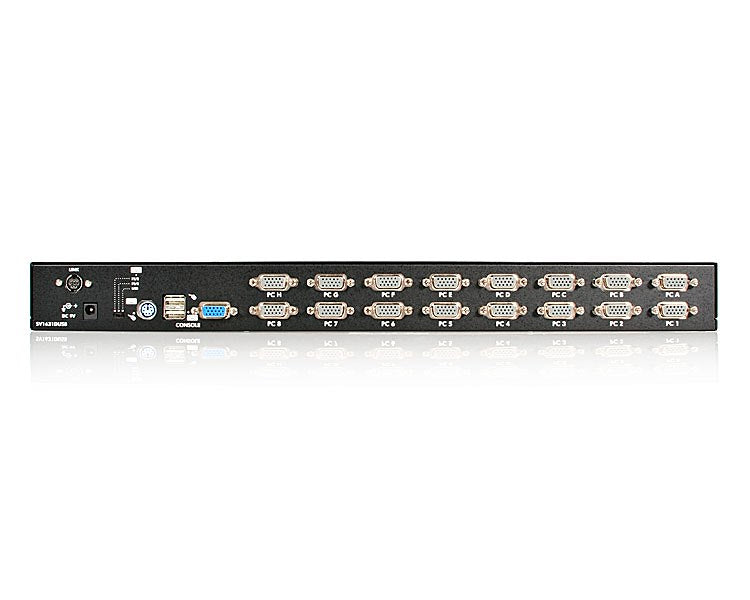 StarTech 16 Port 1U Rackmount USB PS/2 KVM Switch with OSD | SV1631DUSBGB